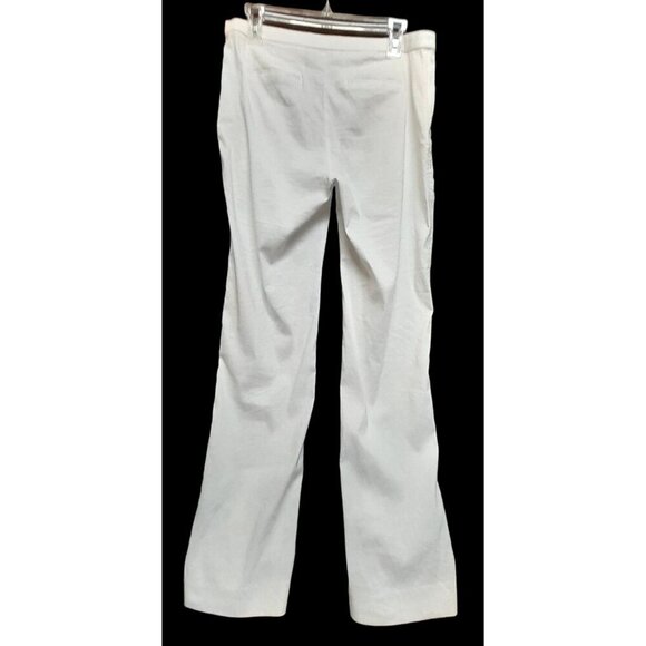 Elie Tahari Size 6 Linen Blend Luxury Stretch Summer Casual Pants White - Picture 4 of 10
